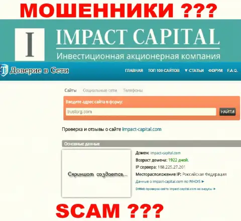 Сайту организации Impact Capital уже более пяти лет