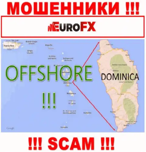 Dominica - офшорное место регистрации кидал Евро ЭфИкс Трейд, показанное у них на web-портале