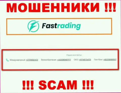 Fas Trading жуткие internet-мошенники, выдуривают средства, звоня людям с различных номеров телефонов