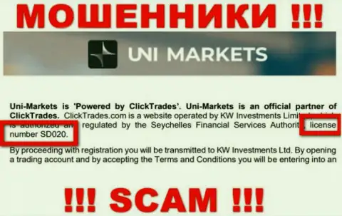 Осторожно, UNIMarkets отжимают вложения, хоть и показали свою лицензию на web-портале