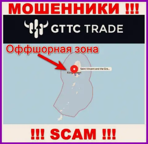 КИДАЛЫ GT-TC Trade имеют регистрацию невероятно далеко, на территории - Сент-Винсент и Гренадины