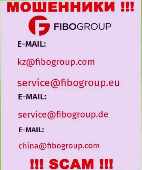 Адрес электронного ящика, который интернет мошенники Fibo-Forex Ru указали на своем официальном сайте