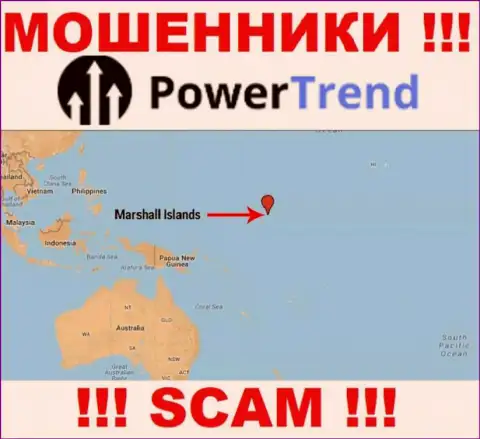 Компания Power Trend зарегистрирована в офшорной зоне, на территории - Marshall Islands