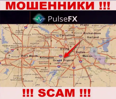 PulseFX - это незаконно действующая контора, пустившая корни в оффшоре на территории Grand Prairie, Texas
