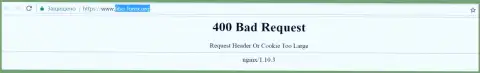 Официальный портал форекс дилера Фибо-Форекс несколько суток заблокирован и показывает - 400 Bad Request