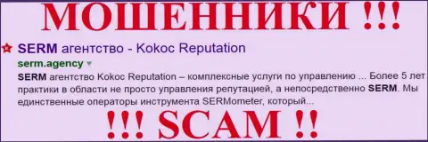 SERM Agency - НАНОСЯТ ВРЕД своим клиентам !!! Kokoc Reputation