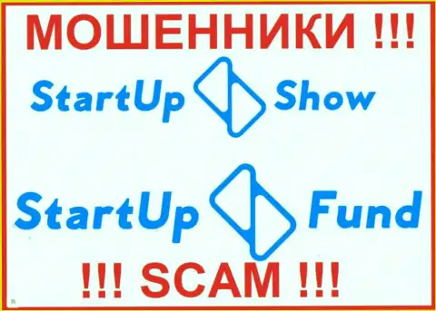 Сходство эмблем противозаконно действующих организаций StarTupShow и Startup LLC налицо